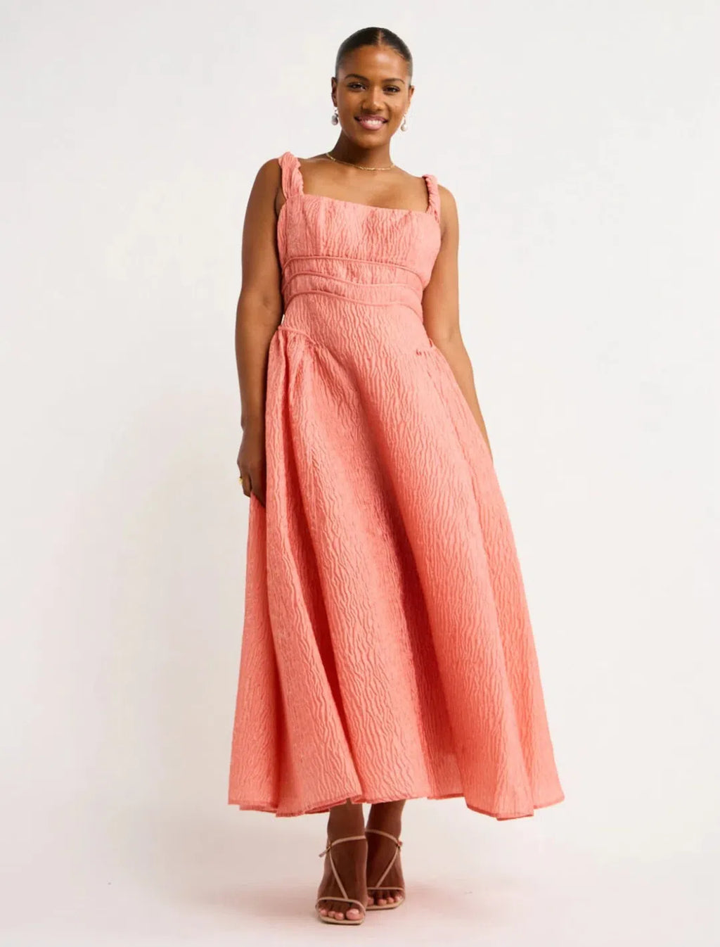 Sophy Strap Midi Peach