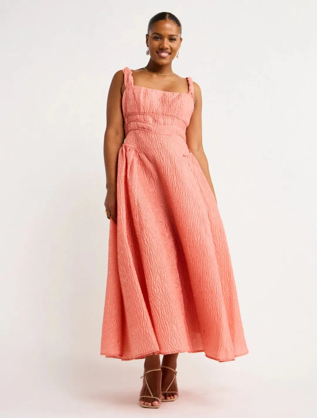Sophy Strap Midi Peach