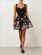 Crush Picnic Mini Dress Black Floral