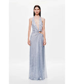 Devon Sequin Maxi Dress Cloud Blue