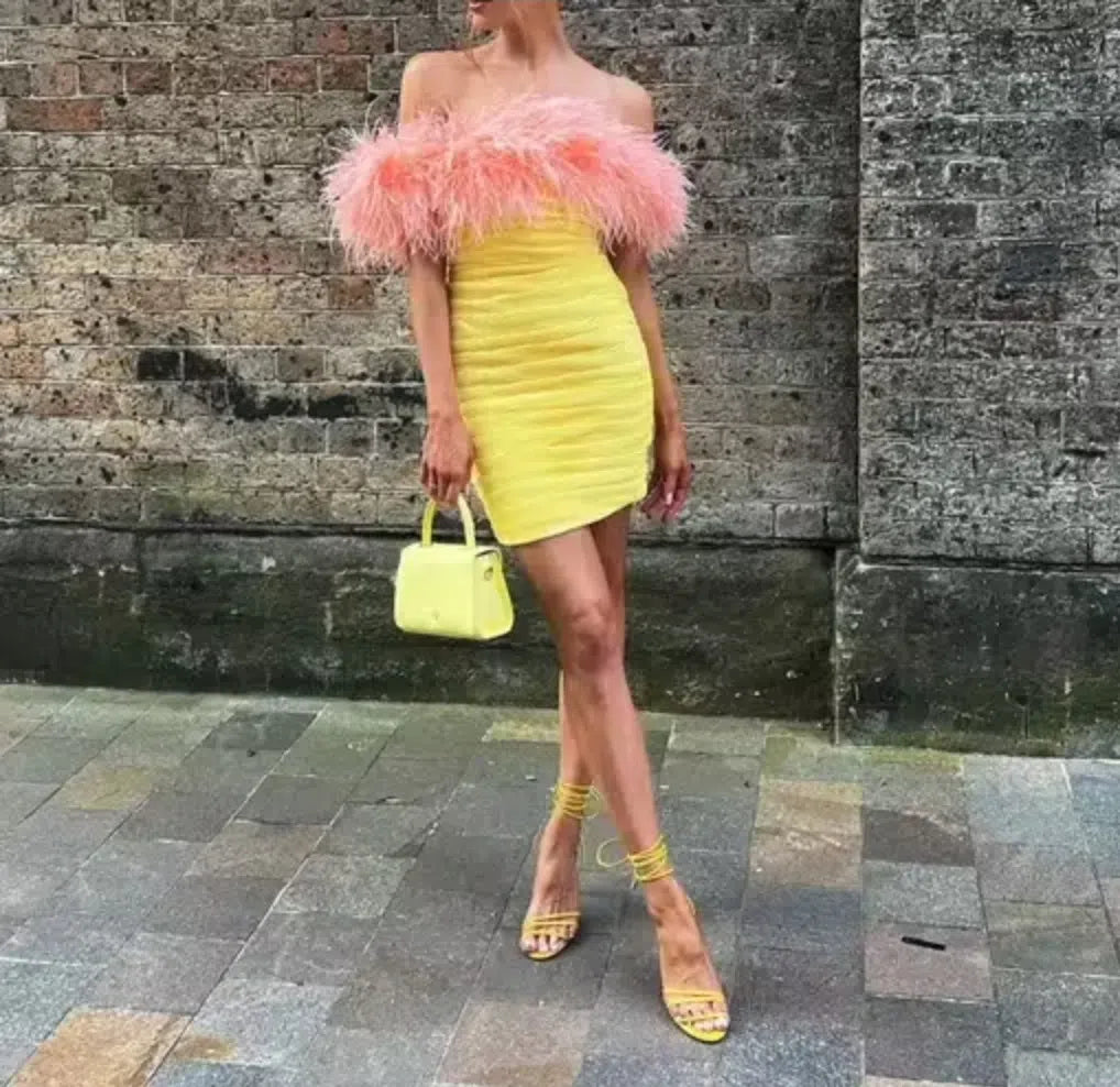 Zion Mini Dress Yellow