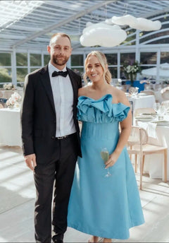 Freida Midi Dress Blue