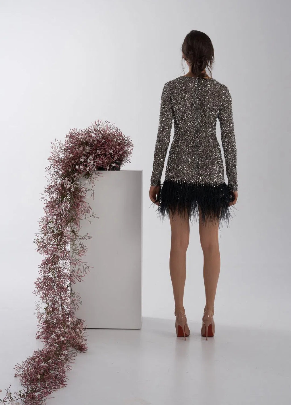 Nisha Mini Dress Gunmetal