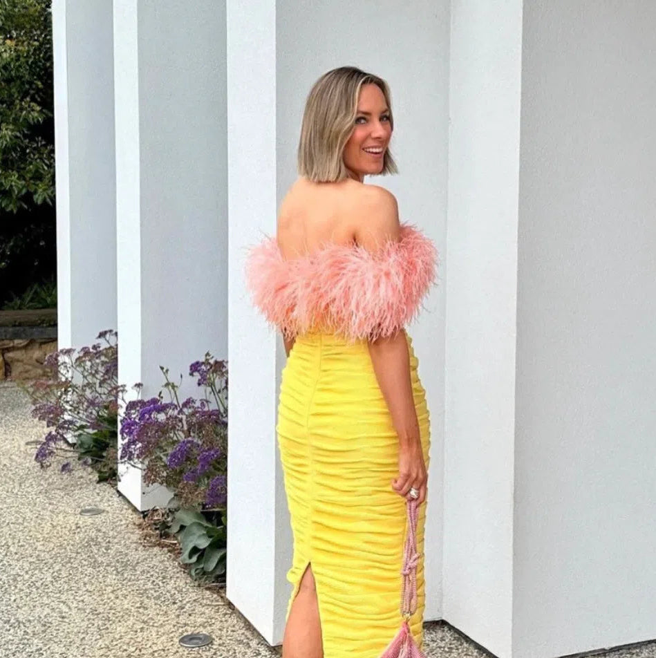 Zion Midi Dress Lemon Yellow