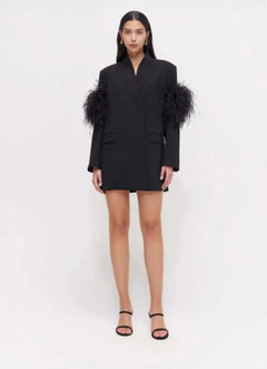 Rachel Gilbert Dani Jacket Mini Dress Black