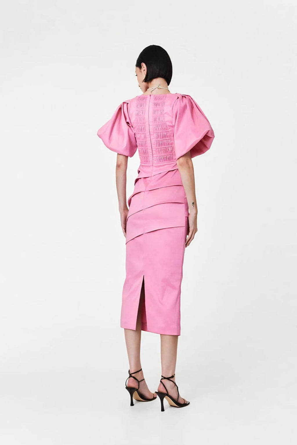 Dahli dress midi pink