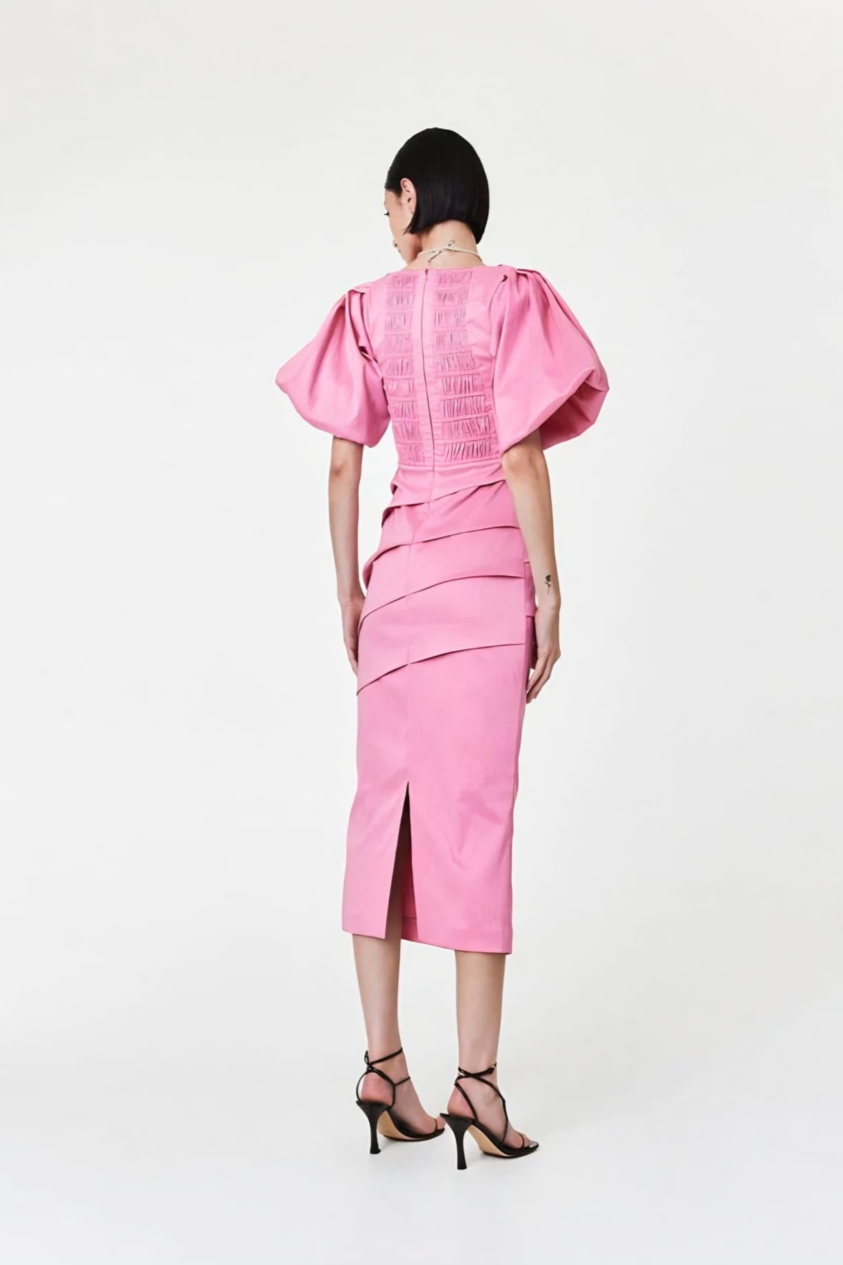 Dahli dress midi pink