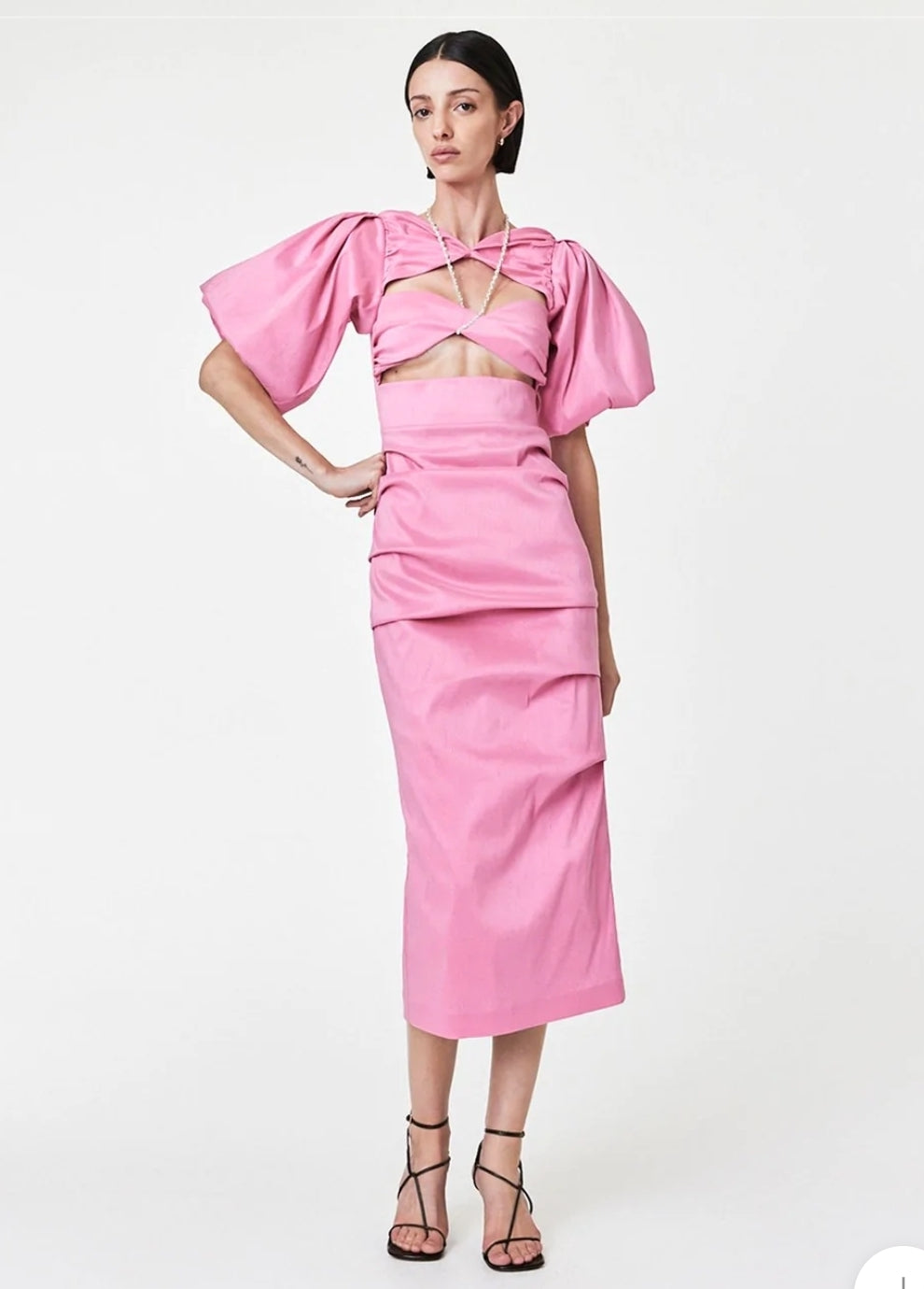 Dahli dress midi pink