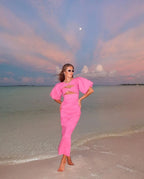 Dahli dress midi pink