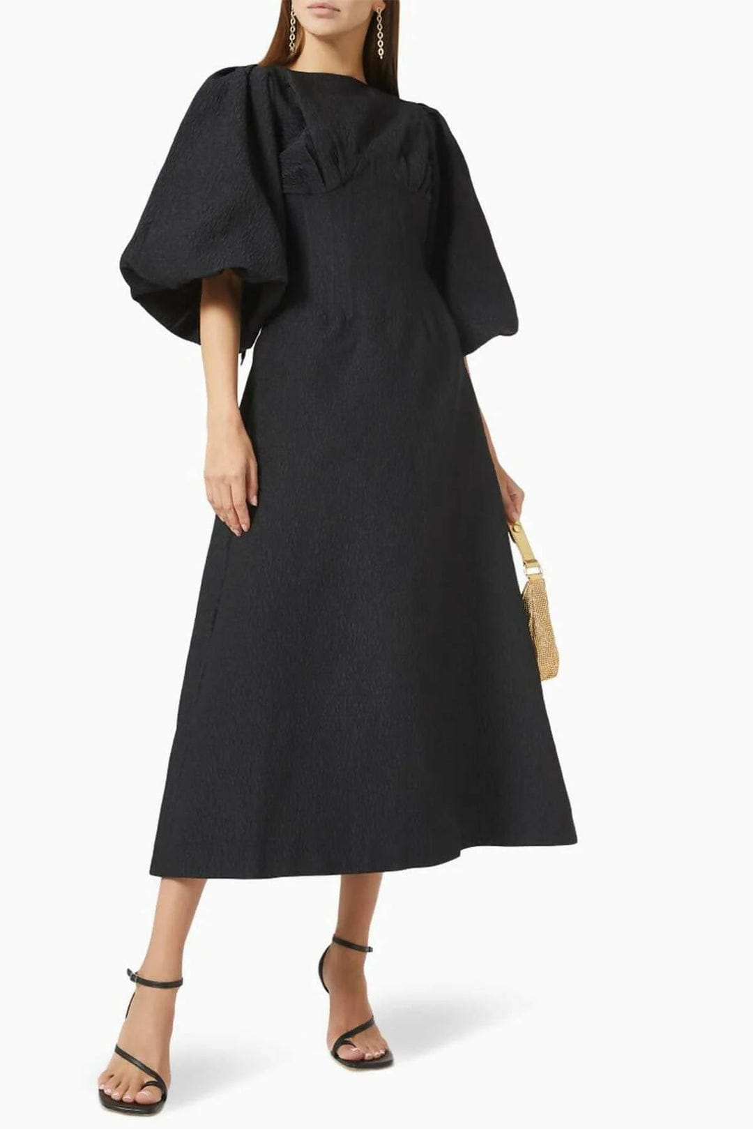 Emiko Midi Dress Black