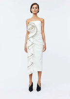 Santiago Midi Dress Ivory