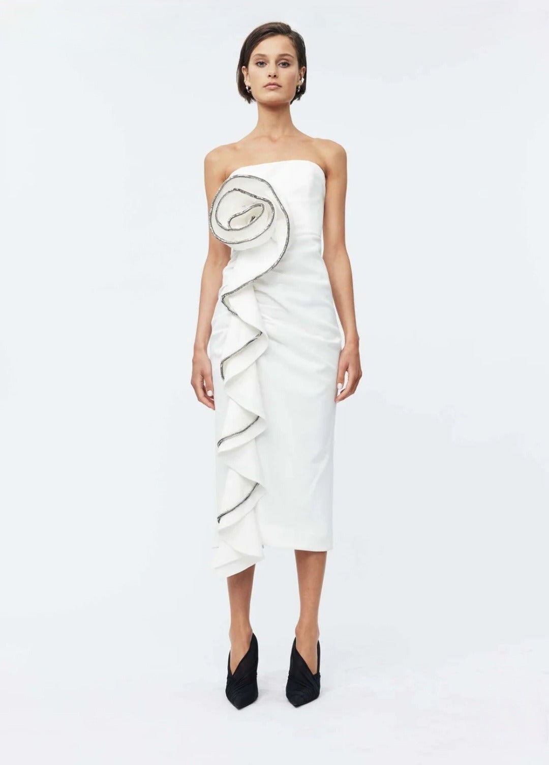 Santiago Midi Dress Ivory