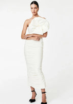 Evana Midi Dress Ivory Coconut