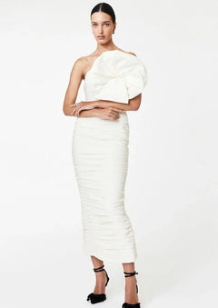 Evana Midi Dress Ivory Coconut