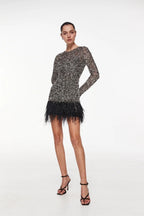 Nisha Mini Dress Gunmetal