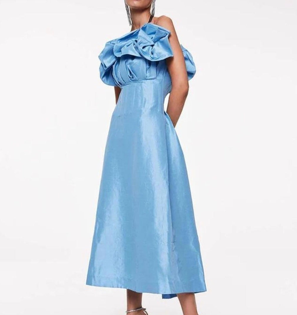 Freida Midi Dress Blue