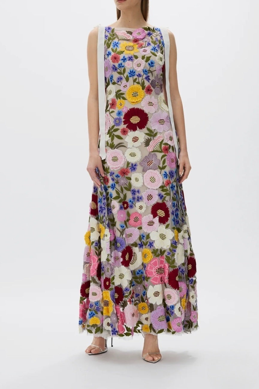 Nya Gown in Multi floral