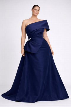 Archer Floor Grazing Gown in Navy