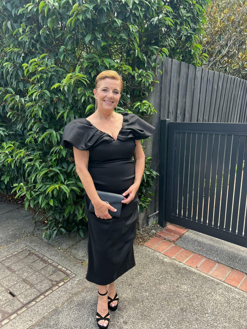 Frey Midi Dress Black