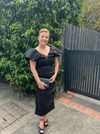 Frey Midi Dress Black