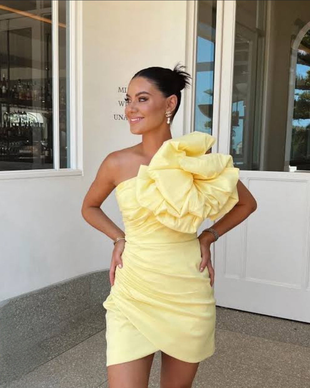 Evana Mini Dress Yellow