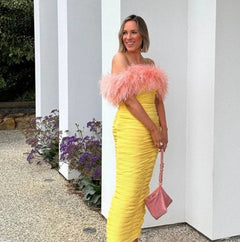 Zion Midi Dress Lemon Yellow