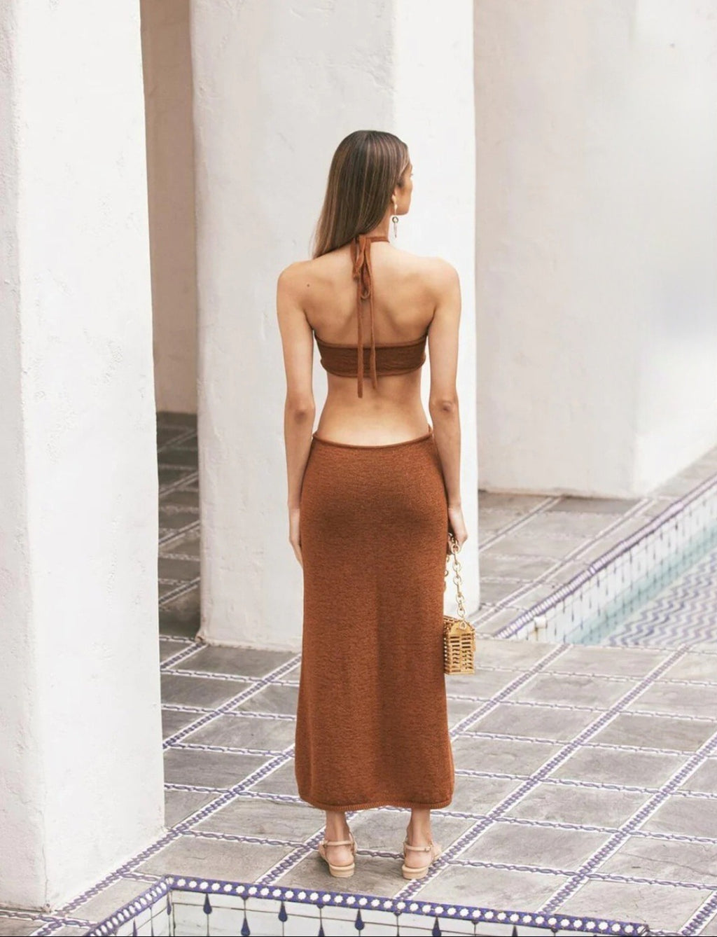 Cameron Knit Dress Brown