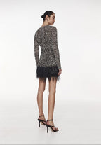 Nisha Mini Dress Gunmetal