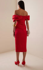 Gia Midi Dress Red