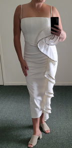Santiago Midi Dress Ivory