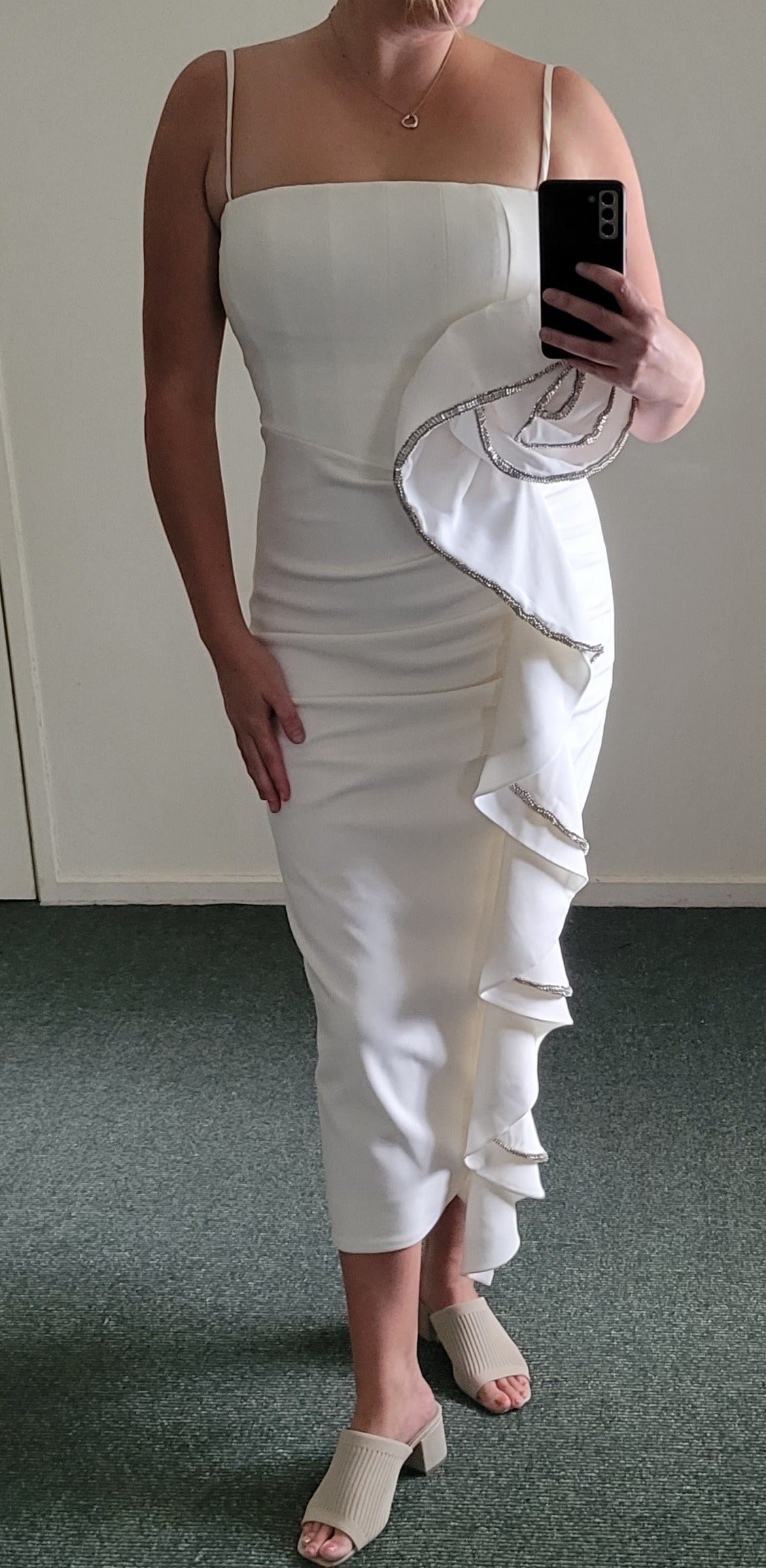 Santiago Midi Dress Ivory