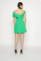 Matteo Beaded Mini Dress Green