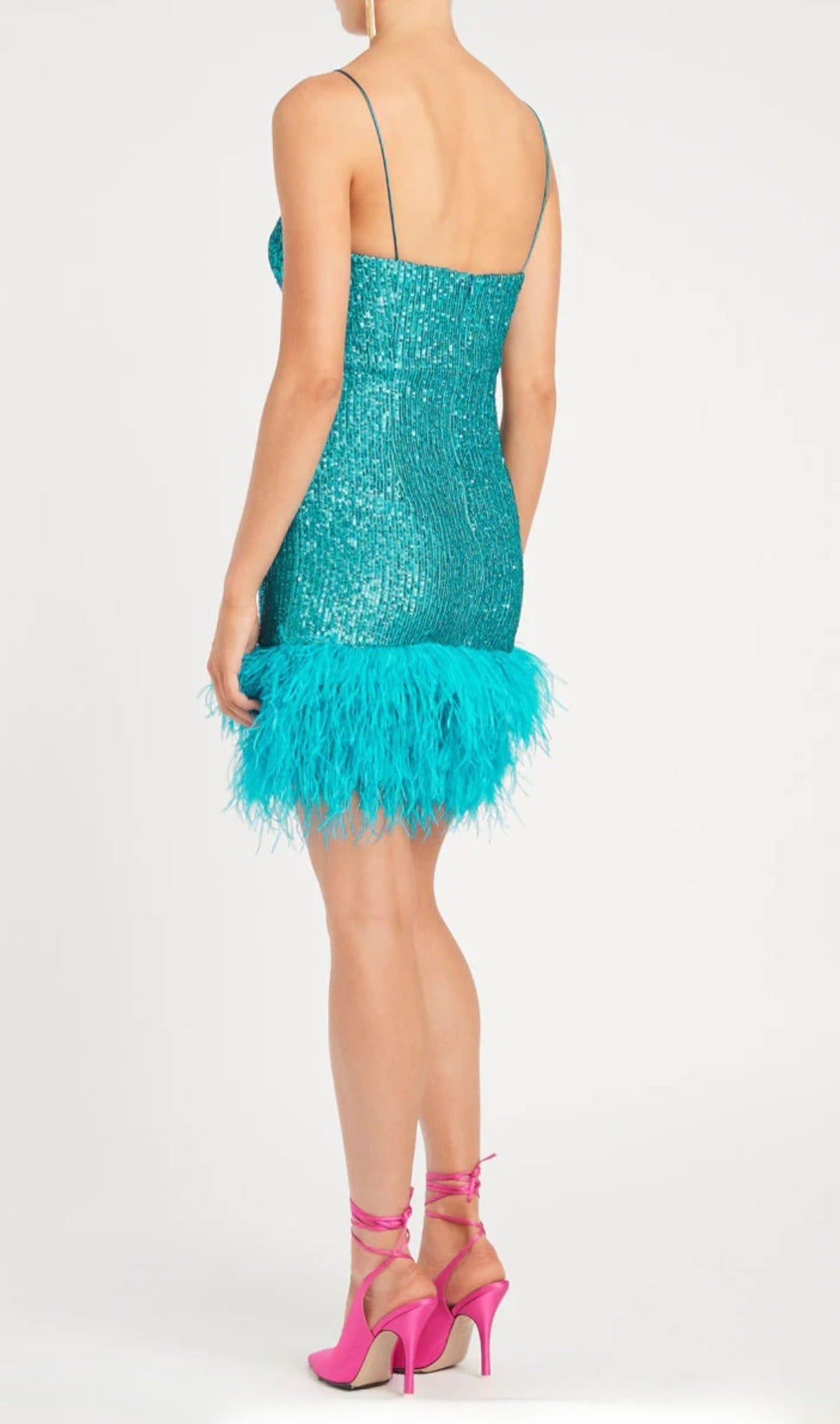 Missing Hours Mini Dress Turquoise