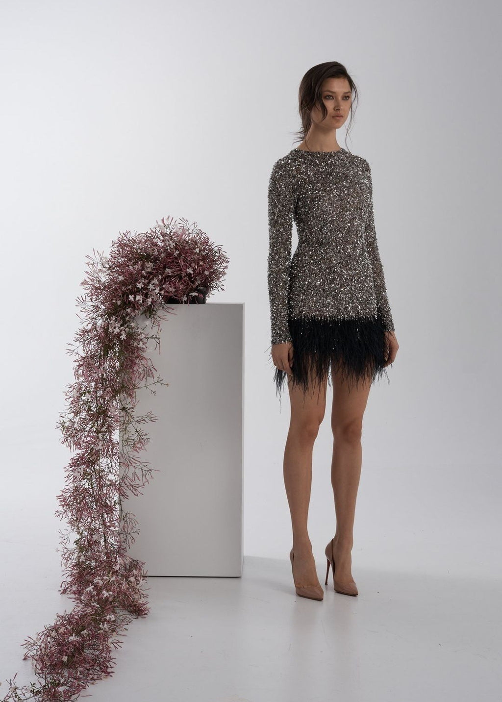 Nisha Mini Dress Gunmetal