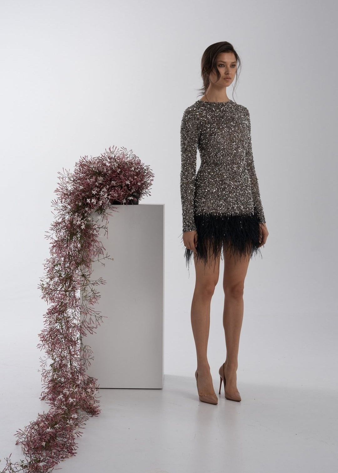 Nisha Mini Dress Gunmetal