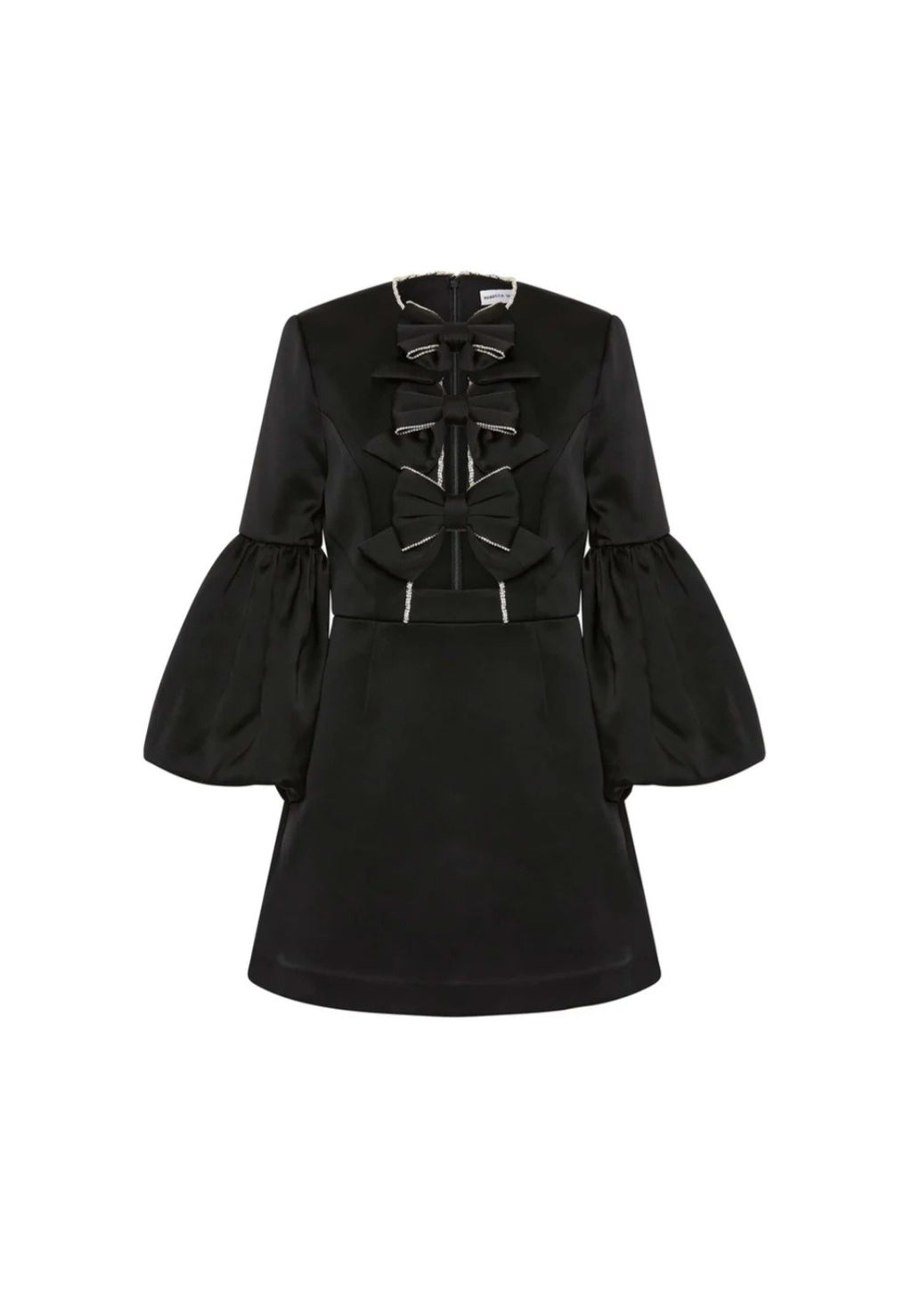 Augustine Bow Mini Dress Black