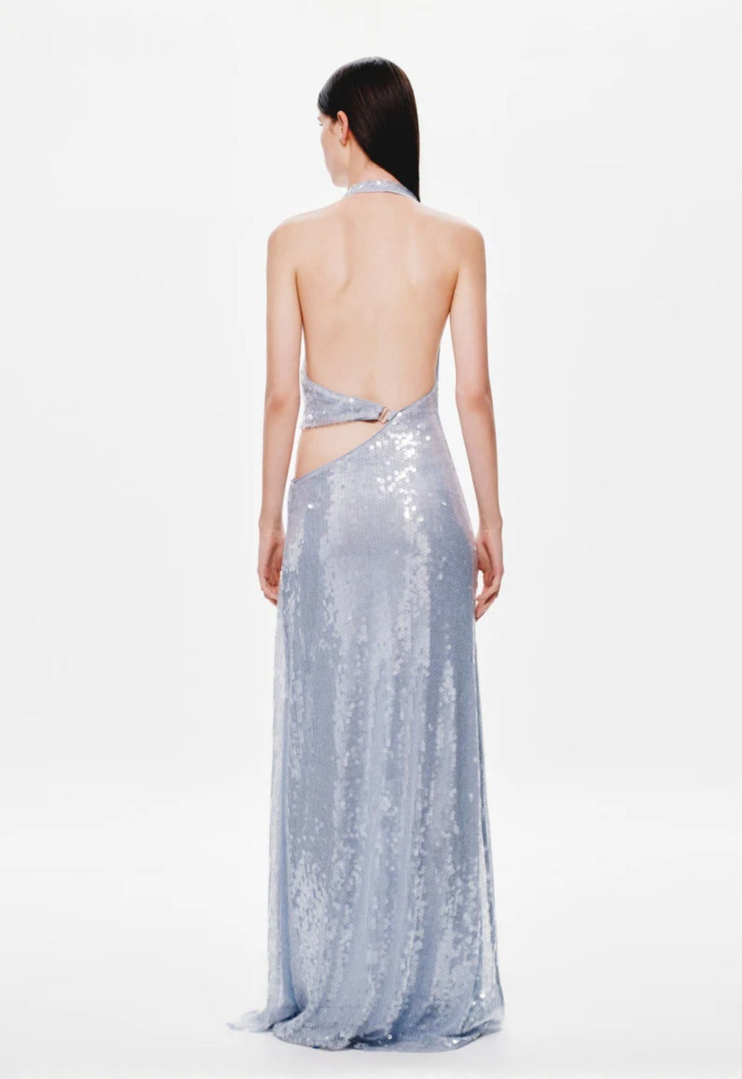 Devon Sequin Maxi Dress Cloud Blue
