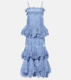Eden Lace Handkerchief Dress Blue