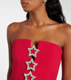 Akari Strapless Midi Dress Red