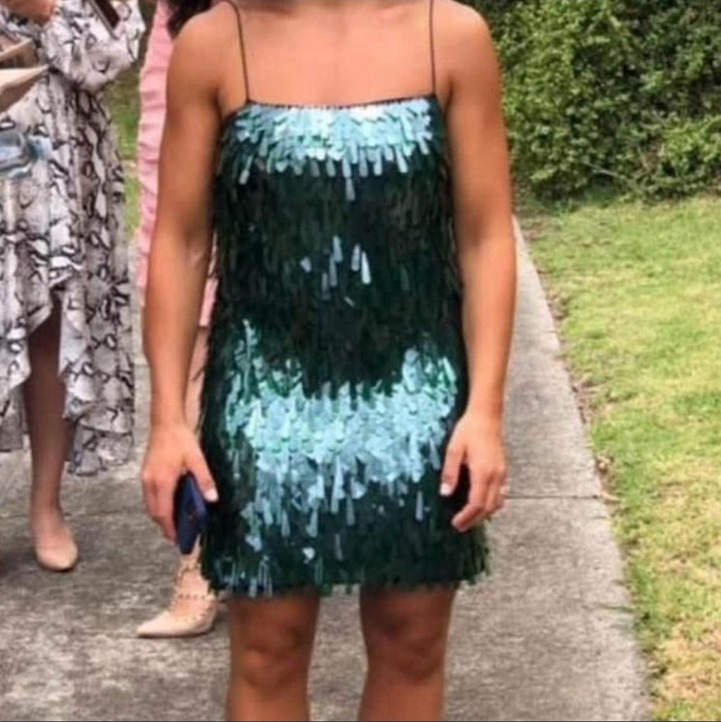 Taylah Mini Dress in Green