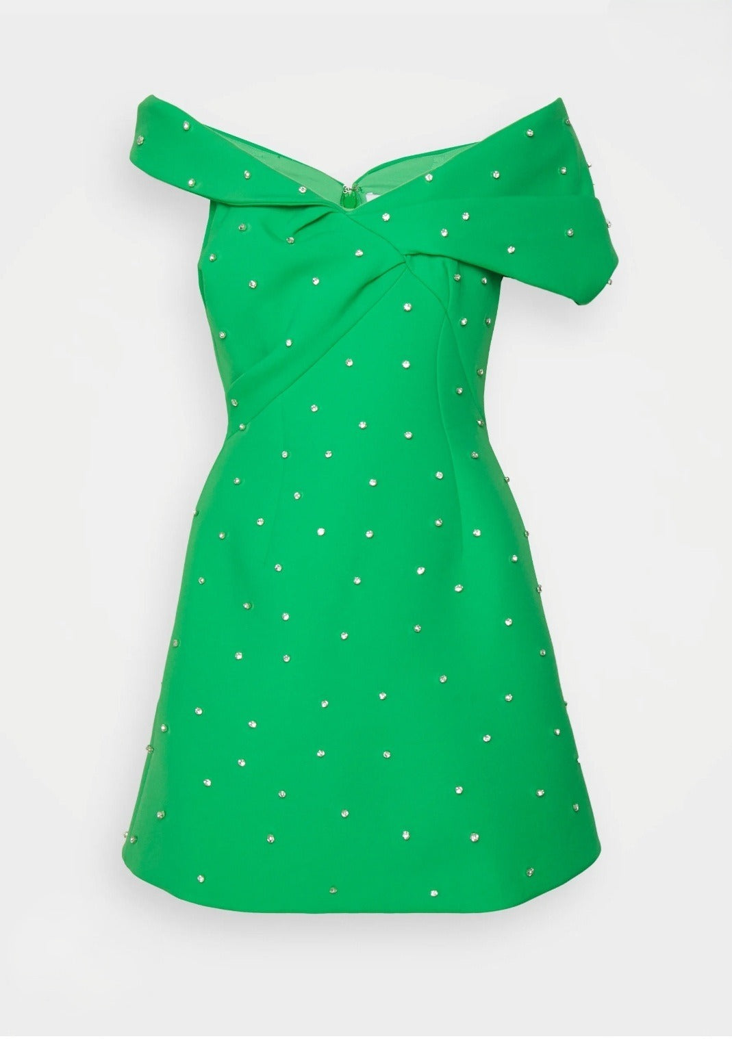 Matteo Beaded Mini Dress Green