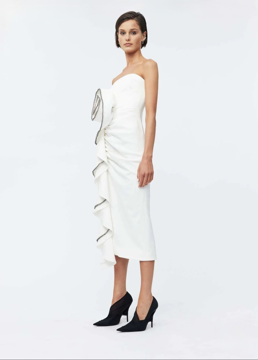 Santiago Midi Dress Ivory