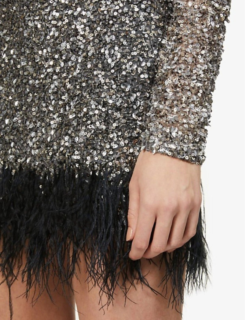 Nisha Mini Dress Gunmetal