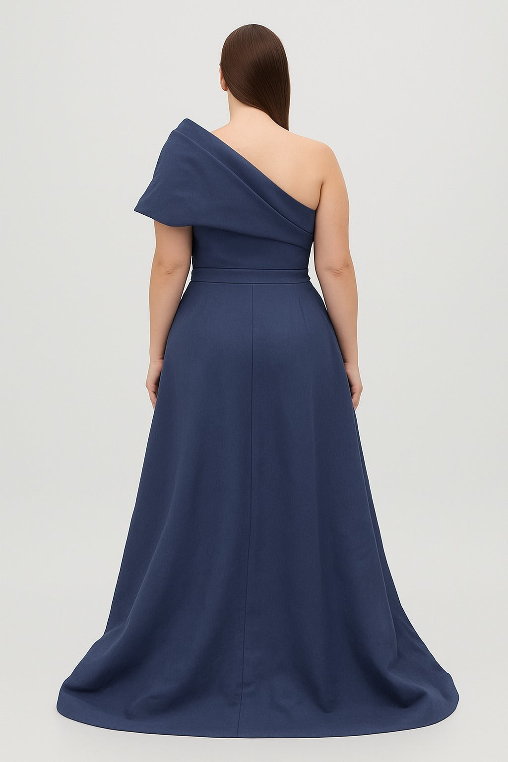Archer Floor Grazing Gown in Navy