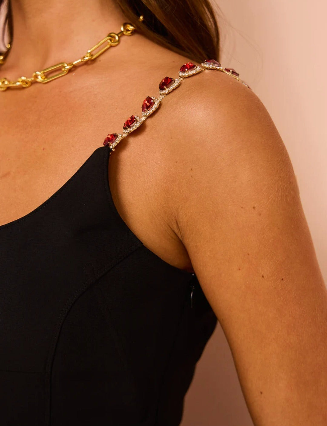 Love Chain Mini Dress Black