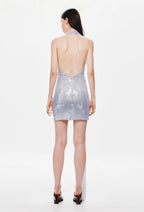Riviera Sequin Mini Dress Cloud Blue