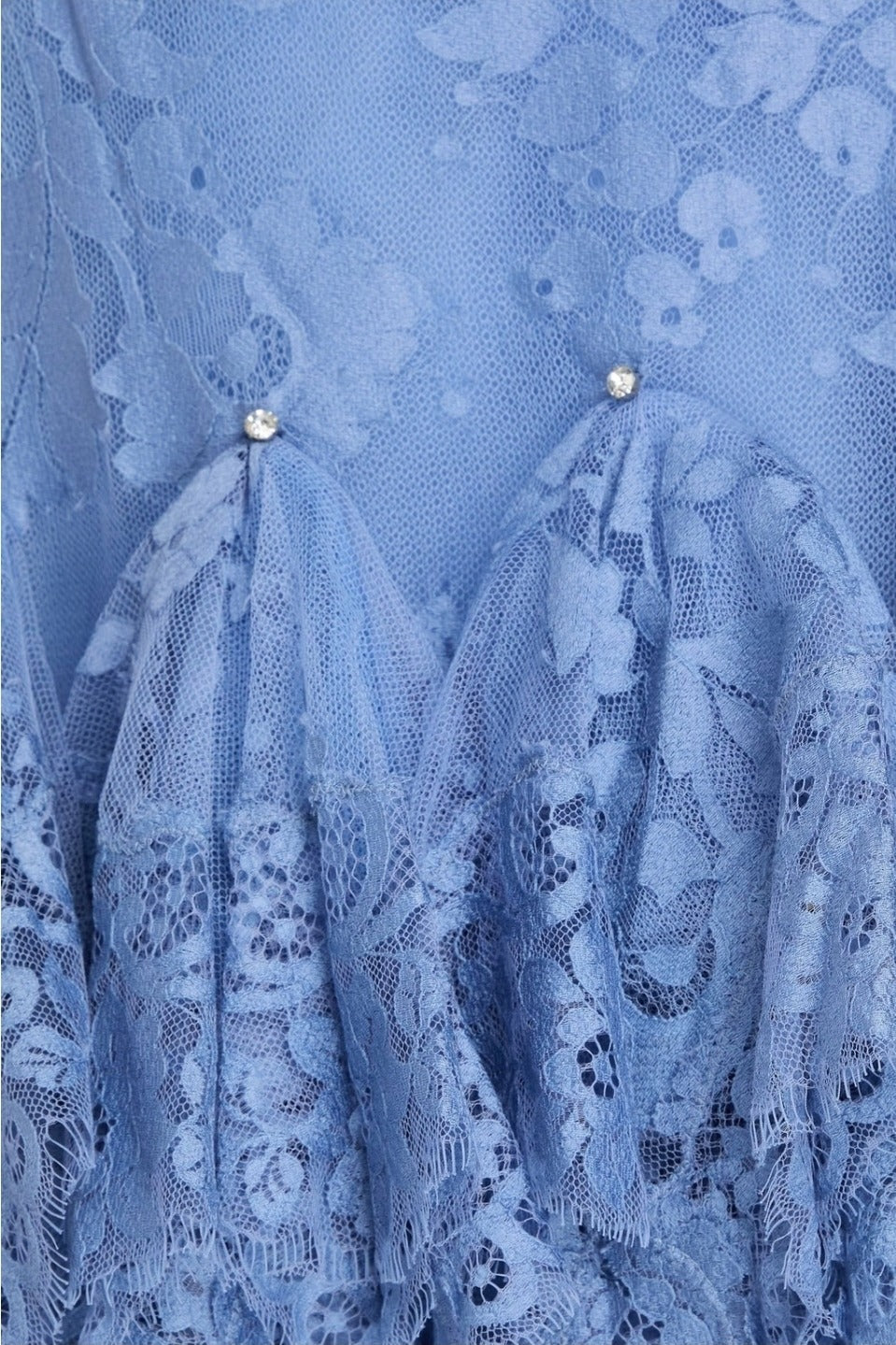 Eden Lace Handkerchief Dress Blue