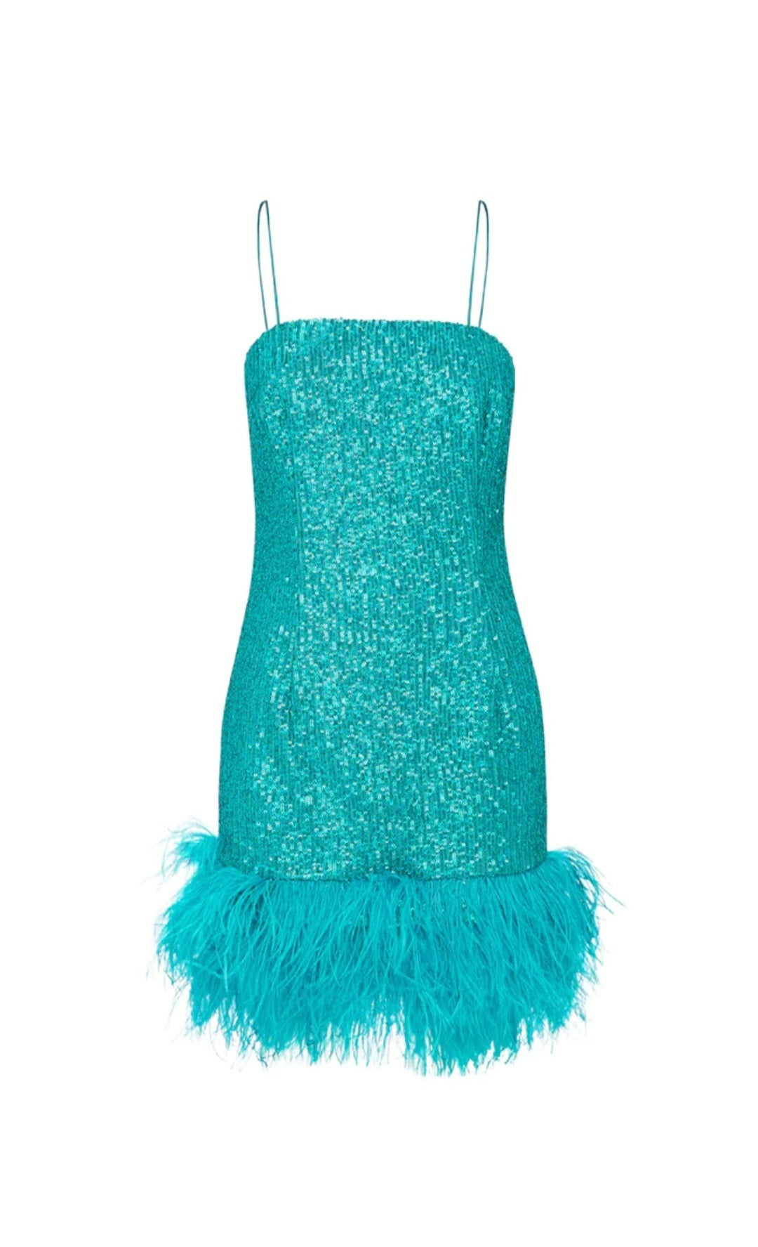 Missing Hours Mini Dress Turquoise