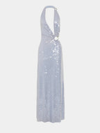 Devon Sequin Maxi Dress Cloud Blue