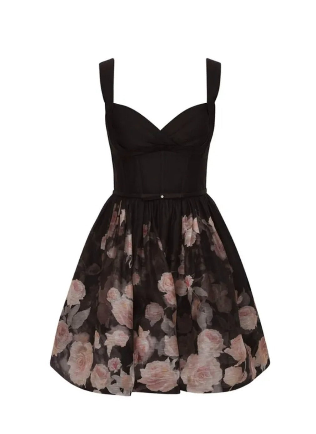 Crush Picnic Mini Dress Black Floral